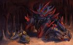  ambiguous_gender boldore gigalith nintendo pok&eacute;mon roggenrola size_difference ultyzarus video_games 
