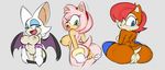  amy_rose angelbreed anthro anus bat big_breasts breasts chipmunk clothing female group happy hedgehog looking_back mammal nude open_mouth presenting pussy rodent rouge_the_bat sally_acorn sega smile sonic_(series) wings 