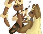  ambiguous_gender atherol bdsm black_sclera blush bondage bound brown_eyes brown_fur collar duo female fur lagomorph leash legwear long_ears lopunny mammal mega_evolution mega_lopunny nintendo plain_background pok&eacute;mon pussy rabbit sex smile stockings video_games 