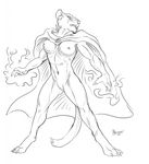  anthro breasts cape claws feline female lion magic mammal navel negger nipples nude pussy solo spell 