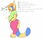  big_butt burping butt chubby english_text male solo stuffing text tongue tongue_out weight_gain 