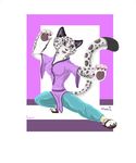  anthro claws clothing colors fangs feline female fur kung_fu_panda leopard mammal meixiu pants plejman sandals shading shirt standing 