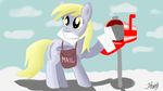  cloud cloudscape derpy_hooves_(mlp) equine female friendship_is_magic horse jbond mail mammal my_little_pony outside pegasus pony sky smile solo wings 