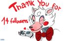  &lt;3 animatronic bow_tie canine devilbluedragon_(artist) female five_nights_at_freddy&#039;s_2 fur machine mammal mangle_(fnaf) mechanic mechanical milestone one_eye_closed paws robot solo wink 