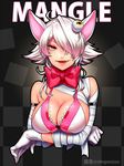 animal_ears bust_portrait canine cleavage clothed clothing female five_nights_at_freddy&#039;s five_nights_at_freddy&#039;s_2 fox human humanized humanoid kohn-nz mammal mangle_(fnaf) smile solo 