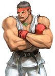  black_hair headband ikeno_daigo male_focus official_art ryuu_(street_fighter) solo street_fighter 