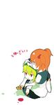  bad_id bad_pixiv_id chibi fuukadia_(narcolepsy) green_hair hat multiple_girls onozuka_komachi open_mouth orange_hair red_eyes shiki_eiki short_hair touhou 