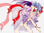  barefoot blue_hair dacho feet mugen_soukyuu red_eyes remilia_scarlet solo touhou zoom_layer 