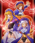  bad_id bad_pixiv_id cornelia_(umineko) dlanor_a_knox drill_hair eiserne_jungfrau gertrude leotard mit_(mitn) multiple_girls purple_hair red_eyes thighhighs umineko_no_naku_koro_ni yellow_eyes 