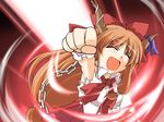  chain horns ibuki_suika inu_mamoru_mizuki long_hair ribbon solo touhou 