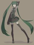 bad_id bad_pixiv_id green_hair hatsune_miku highres legs long_hair solo thighhighs tomioka_jirou twintails very_long_hair vocaloid 