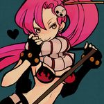  bad_id bad_pixiv_id fingerless_gloves gloves heart l_hakase long_hair lowres naughty_face pink_hair solo tengen_toppa_gurren_lagann yoko_littner 