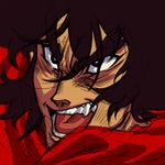  angry getter_robo kei_(bekei) lowres male_focus nagare_ryoma oldschool portrait red_scarf scarf sharp_teeth sideburns sketch solo teeth 