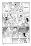  1girl aerial_fireworks black_hair comic fireworks fish food goldfish goldfish_scooping greyscale hard_translated highres itosugi_masahiro japanese_clothes kimono monochrome ring_toss sexually_suggestive takoyaki the_body_snatcher translated yukata 