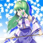  green_eyes green_hair kochiya_sanae long_hair solo touhou umigarasu_(kitsune1963) 