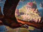  ambiguous_gender avian battle bird city cityscape cliff cyclops duo_focus eagle feral flying giant group high-angle_shot humanoid landscape magic_the_gathering male official_art outside scott_murphy soldier temple wings 