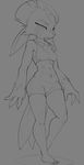  2014 abs anthro elgiza female monochrome muscles muscular_female navel nintendo pok&eacute;mon solo theboogie video_games weavile wide_hips 
