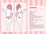  anthro artemis_tsukino cat clothing digital_media_(artwork) english_text feline flat_chested fur girly hair long_hair looking_at_viewer male mammal model_sheet pink_eyes pink_hair smile solo standing text underwear unknown_artist white_fur 