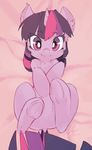  2014 blush chingilin cute equine female feral friendship_is_magic fur hair hooves horn looking_at_viewer lying mammal my_little_pony on_back purple_fur smile solo twilight_sparkle_(mlp) unicorn 