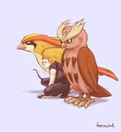  ambiguous_gender avian bird disney feathers feriowind group hawkeye human male mammal marvel nintendo noctowl pidgeot pok&eacute;mon size_difference video_games wings 