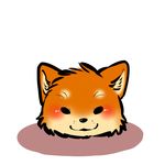  ambiguous_gender blush canine dotted_eyes fur kemono mammal red_fur solo unknown_artist wolf 