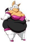  bat boots cleavage clothed clothing eishiban female gloves green_eyes high_heels mammal obese overweight rouge_the_bat sega solo sonic_(series) thick_thighs 