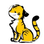  ambiguous_gender chibi cute feline fur kemono mammal smile solo tiger yellow_fur 毛玉ゆきや 