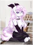 2014 anthro anthrofied areola breasts clothing elbow_gloves equine female fleur_de_lis_(mlp) friendship_is_magic fur gloves hair horn inside jcoshooves long_hair looking_at_viewer mammal my_little_pony nipples smile solo succubus unicorn white_fur 