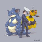  ambiguous_gender female feriowind group maria_hill nidoqueen nintendo pok&eacute;mon size_difference vespiquen video_games 