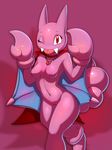  2014 anthro anthrofied breasts cape elpatrixf female gligar necklace nintendo nipples nude pok&eacute;mon pussy solo tongue tongue_out video_games wings 