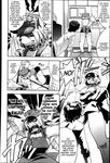  anthro big_breasts breasts butt canine comic female hair human kemono kemonono male mammal manga monochrome officer uniform 