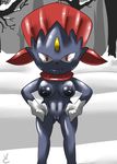  2014 anthro breasts claws female mammal nintendo nipples nude pok&eacute;mon red_eyes solo video_games virate-chip weavile 
