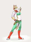  anthro cleavage clothed clothing crossgender female fox_mccloud nintendo smoaer solo star_fox video_games 