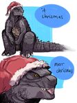  christmas godzilla godzilla_(series) hat holidays legendfromthedeep male santa_hat solo 