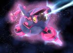  artist_request battle baund_doc beam_rifle cable energy energy_gun firing glowing gundam mecha mecha_focus mobile_suit nebula no_humans robot science_fiction space star_(sky) thrusters titans_(gundam) war weapon zero_gravity zeta_gundam 