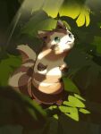 2024 3:4 :< ambiguous_gender brown_body brown_fur digital_media_(artwork) ears_back feral fur furret generation_2_pokemon green_background hi_res highlights_(coloring) light light_beam looking_up matwvv mouth_closed nintendo one_ear_up outside paws pivoted_ears plant pokemon pokemon_(species) shaded simple_background solo standing sunbeam sunlight tail tan_body tan_fur tuft 
