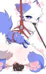  2025 absurd_res aellaellae ambiguous_anthro ambiguous_gender ambiguous_species anal anal_fluids anal_penetration anthro arms_tied bdsm biped blue_body blue_eyes blue_fur bodily_fluids bondage bound chain chained collar digital_drawing_(artwork) digital_media_(artwork) dildo dildo_in_ass dildo_insertion feet fur half-closed_eyes hands_behind_back heart_symbol hearts_around_head hi_res hindpaw kneeling looking_at_viewer mammal multicolored_body multicolored_fur narrowed_eyes nude nude_ambiguous nude_anthro object_in_ass paws penetration plantigrade rear_view restraints rope rope_bondage rope_harness sex_toy sex_toy_in_ass sex_toy_insertion shaded shaking slim slim_ambiguous slim_anthro soft_shading solo suspension suspension_bondage tears tremble_lines trembling two_tone_body two_tone_fur watery_eyes white_body white_fur 