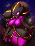  2014 anthro areola banette big_breasts breasts clothing elpatrixf female hi_res humanoid looking_at_viewer mega_banette mega_evolution nintendo nipples non-mammal_breasts panties pink_eyes pok&eacute;mon purple_nipples pussy solo standing thick_thighs underwear video_games wide_hips zipper 