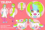  anthro candywolf canine cute female feral looking_at_viewer mammal model_sheet senimasan tongue tongue_out wolf yelena 