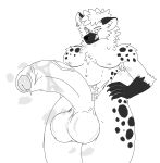 absurd_res anthro armpit_hair balls big_balls big_penis bodily_fluids body_hair dripping foreskin genital_fluids genitals gnoll hi_res hyena kevu male mammal penis precum precum_drip solo steam thick_thighs tribal yeentorch