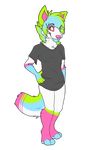  alpha_channel anthro big_shirt bottomless candywolf canine clothed clothing female half-dressed mammal markings senimasan socks_(marking) solo tongue tongue_out wolf yelena 