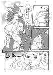  big_breasts blush border_collie breasts butt camel_toe canine comic dog erect_nipples female huge_breasts human kazuhiro kemono looking_at_viewer male mammal nipples plump_labia pussy pussy_floss smile text translation_request 