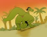 20th_century_fox allosaurid allosauroid allosaurus anthro anus backsack balls bare_shoulders belly bending_down big_balls big_butt big_penis biped butt claws daftpatriot detailed_background dinosaur eek!_the_cat fangs flirting forest fox_kids genitals green_body half-erect jungle looking_back male mostly_nude nelvana palm_tree penis pink_anus plant prehistoric_species presenting presenting_anus presenting_hindquarters reptile saggy_balls saurischian scalie shrub smile snout solo squatt_(the_terrible_thunderlizards) tail teeth the_terrible_thunderlizards theropod thick_tail tree wide_hips yellow_eyes