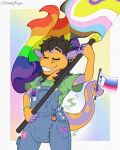 4:5 abdl abdl_pride_colors accessory anthro autism_symbol autistic_pride_colors badge bisexual_pride_colors blue_claws blue_clothing blue_overalls bottomwear bracelet brown_hair claws clothed clothing clothing_lift denim denim_bottomwear denim_clothing diaper diaper_bulge diaper_fetish diaper_peekage diaper_under_clothing ear_piercing ear_ring eyes_closed flag flag_(object) gecko green_clothing green_shirt green_topwear hair happy hi_res holding_by_tail holding_flag holding_object hybrid jeans jewelry kuya_the_lizard_(smellykuya) lgbt_pride lizard male markings mohawk mullet orange_body orange_skin overalls pants patched_clothing piercing piersing pin_accessory pin_button pride pride_color_accessory pride_color_background pride_color_clothing pride_color_flag pride_colors pride_pin progress_pride_flag purple_body purple_skin reptile ring_(jewelry) ring_piercing scalie shirt shirt_lift simple_background skink smelly smellykuya smile soiled_diaper solo spots spotted_markings stink_fumes stink_lines teeth_showing thick_thighs topwear unclean_diaper used_diaper waving_flag wearing_diaper white_diaper