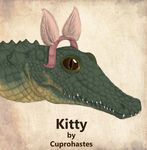  2014 ambiguous_gender animal_ears cat_ears crocodile cuprohastes cute fake_ears feral reptile scalie solo what 