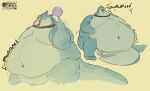 2026 anthro artist_logo baelnesh ball ball_on_finger belly big_belly biped burping chubby_cheeks claws collar collar_only dated facial_piercing facial_spikes goat_(movie) green_body green_scales hand_on_belly head_spikes hi_res komodo_dragon lizard logo love_handles male modo_olachenko monitor_lizard moobs morbidly_obese morbidly_obese_anthro morbidly_obese_male multiple_poses navel non-mammal_navel nose_piercing nose_ring nude obese obese_anthro obese_male open_mouth open_smile overweight overweight_anthro overweight_male piercing pink_spikes pose reptile ring_piercing rumbling_stomach scales scalie septum_piercing septum_ring sitting smile smirk solo sony_corporation sony_pictures sound_effects spikes spikes_(anatomy) standing studded_collar studs tail text thick_tail thick_thighs tongue tongue_out wide_hips
