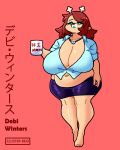 2026 2_horns 4_fingers absurd_res anthro antlers artist_name barefoot belly belly_overhang big_belly big_breasts big_iris biped black_eyebrows blue_clothing blue_shirt blue_topwear bottomwear breasts character_name clothed clothed_anthro clothed_female clothing cluster-raid coffee_mug collarbone collared_shirt container cup deep_navel deer digital_drawing_(artwork) digital_media_(artwork) english_description english_text eyebrows eyelashes eyeshadow facial_markings feet female fingers freckled_face freckles full-length_portrait fully_clothed fully_clothed_anthro fully_clothed_female fur glistening glistening_belly glistening_body glistening_bottomwear glistening_breasts glistening_clothing glistening_eyelids glistening_fur glistening_hair glistening_knees glistening_legs glistening_lips glistening_nose glistening_skirt green_eyes green_eyeshadow green_lips green_lipstick hair head_markings heart_necklace heart_symbol hi_res holding_coffee_mug holding_container holding_cup holding_mug holding_object horn huge_breasts humanoid_hands iris japanese_text jewelry legs_together lidded_eyes light_body light_fur light_hair light_markings lips lipstick long_eyelashes looking_at_viewer makeup mammal markings mature_anthro mature_female medium_hair mole_(marking) monotone_background monotone_body monotone_fur mouth_closed mug muzzle_(marking) navel necklace new_world_deer number overweight overweight_anthro overweight_female plantigrade portrait pupils purple_bottomwear purple_clothing purple_skirt red_background red_hair red_heart red_nose red_text reindeer shirt simple_background skimpy skirt snout solo standing tan_body tan_breasts tan_fur text text_on_coffee_mug text_on_cup text_on_mug text_with_heart thick_thighs three-quarter_view tired topwear white_antlers white_heart white_horn white_jewelry white_markings white_necklace white_pupils white_sclera