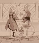 2025 accessory ambiguous_anthro ambiguous_gender anthro barefoot beverage biped bottomwear burmecian claws closed_smile clothed clothed_ambiguous clothed_anthro clothing container cropped_jacket cup detailed_background digital_drawing_(artwork) digital_media_(artwork) drinking_glass duo feet female_(lore) final_fantasy final_fantasy_ix fingers freya_crescent fully_clothed fully_clothed_ambiguous fully_clothed_anthro furgonomics furniture glass glass_container glass_cup hair hair_over_eyes hi_res holding_container holding_cup holding_drinking_glass holding_object holding_wine_glass inside legwear looking_at_another male_(lore) mammal monochrome mouth_closed pants pouch_(clothing) rodent sepia shaded sir_fratley sitting sitting_on_stool smile smiling_at_another snout square_enix stool tail tail_accessory toasting toe_claws toeless_legwear toes uni-6 wine_glass