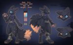 :3 ambiguous_gender anthro bandage bandaged_chest bandaged_leg black_body black_fur blue_sclera bruised canid canine casualties:_unknown cheek_tuft claws color_swatch creepy_gun crotch_tuft digitigrade dipstick_tail ears_back emanata english_text exhausted expie_(gunsawian) eye_bags facial_tuft fluffy fluffy_tail fox front_view full-length_portrait fur gunsawian handpaw headshot_portrait heterochromatic_scleras heterochromia hi_res holding_own_tail holding_tail isla_(raumsk) looking_at_viewer looking_back looking_back_at_viewer mammal markings model_sheet mostly_nude murid murine notched_ear one_ear_up pawpads paws periorbital_dark_circles pivoted_ears portrait posing_for_picture presenting_pawpads pupils raised_hand raised_tail rat rear_view rodent sad scar scarf semi-anthro simple_background slit_pupils smile snout solo standing stats tail tail_markings text tired tired_eyes tuft yellow_body yellow_fur yellow_sclera yellow_tail_tip