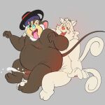 1:1 an_american_tail anal anthro beard belly big_belly bodily_fluids cum domestic_cat don_bluth duo ejaculation eyewear facial_hair felid feline felis genital_fluids genitals glasses hi_res joesanchez male male/male mammal moobs mouse murid murine nipples overweight overweight_male papa_mousekewitz penis rodent rodent_tail sex small_penis tongue tongue_out
